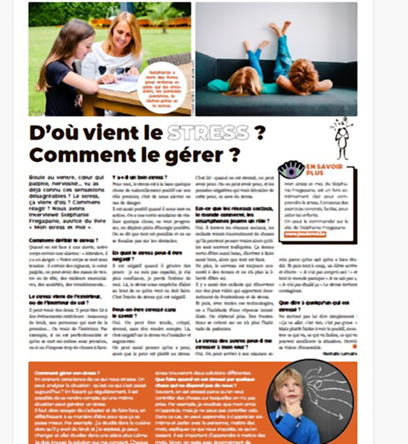 Article de presse sur la collection MOI, D'où vient le stress ?